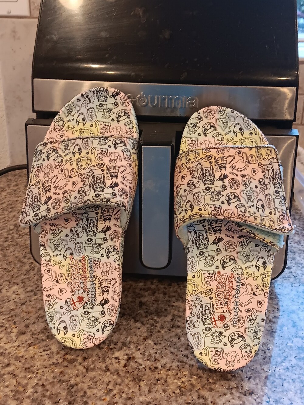 Sketchers Womens BOBS Pop Ups 2 Pastel Sun Slide Sandals Size 7